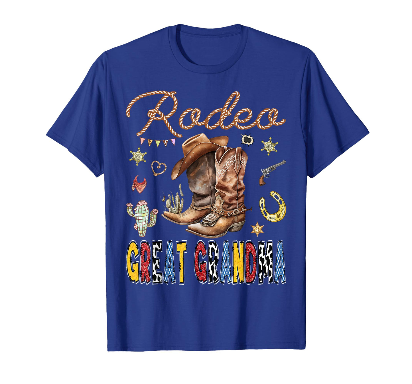 Rodeo Great Grandma Western Cowboy Birthday Matching Family T-Shirt