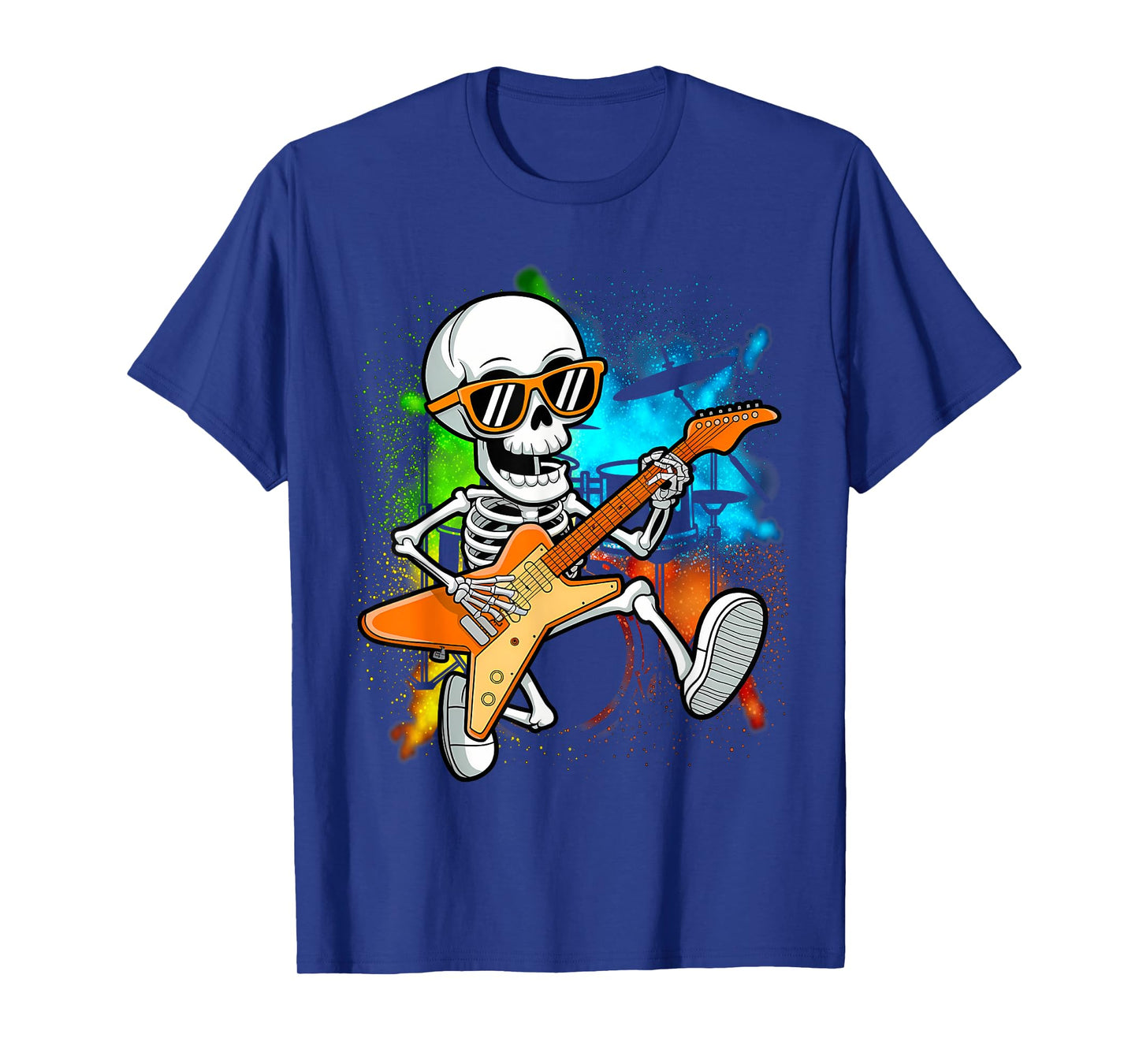 Skeleton Playing Guitar Rock & Roll Boys Kids T-Shirt