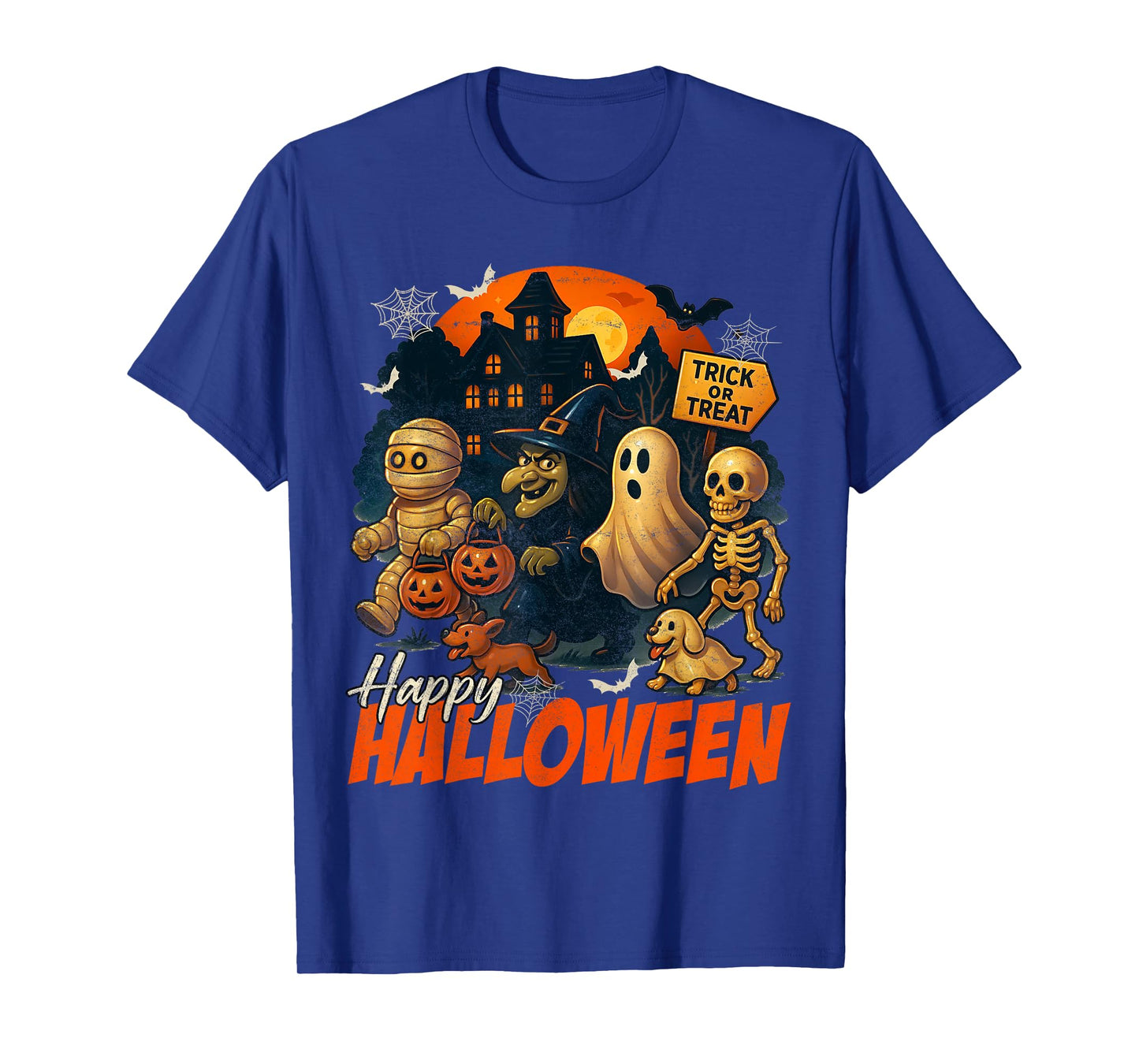 Happy Halloween Haunted House Halloween Costume Men Women T-Shirt