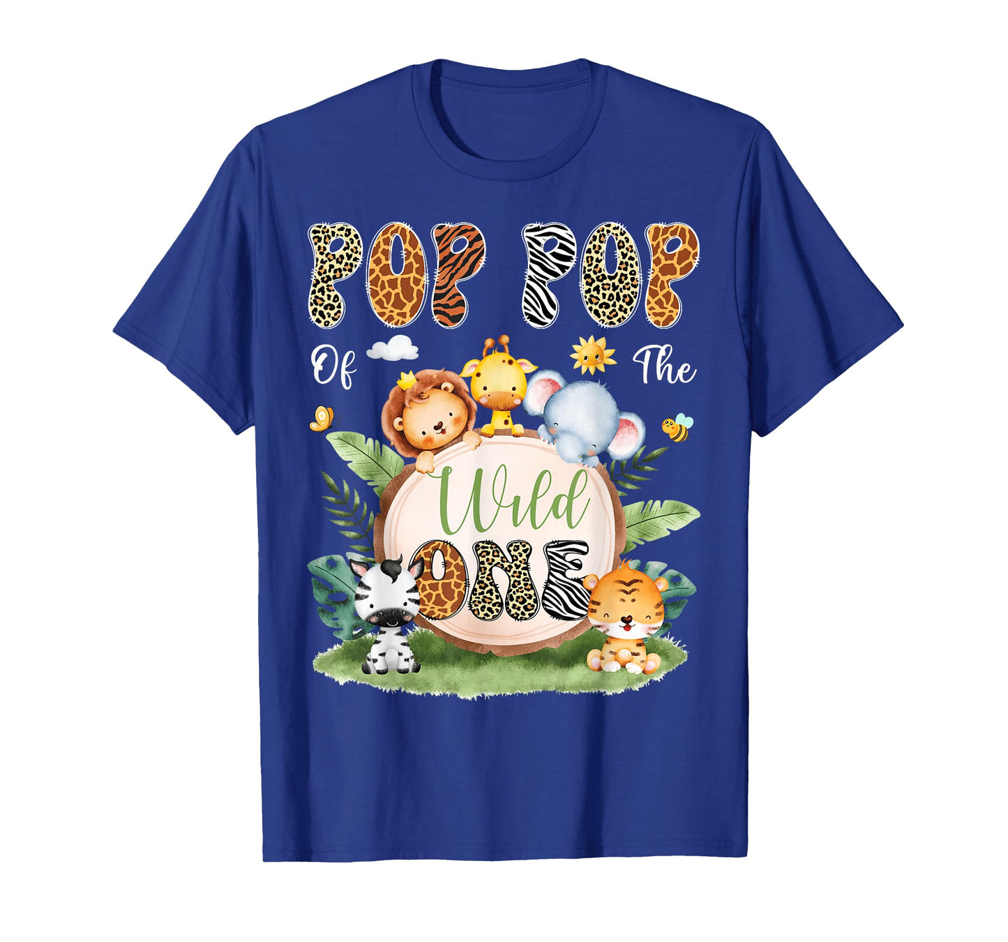Pop Pop Of The Wild One 1St Birthday Safari Jungle T-Shirt