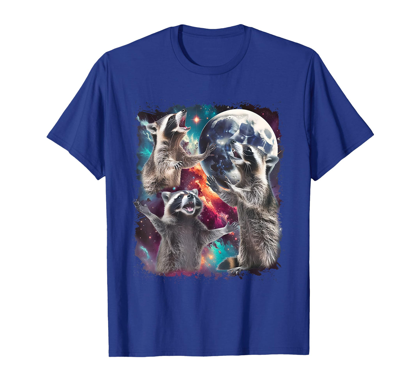 Racoons Howling At The Moon Vintage Raccoon Animal Lovers T-Shirt