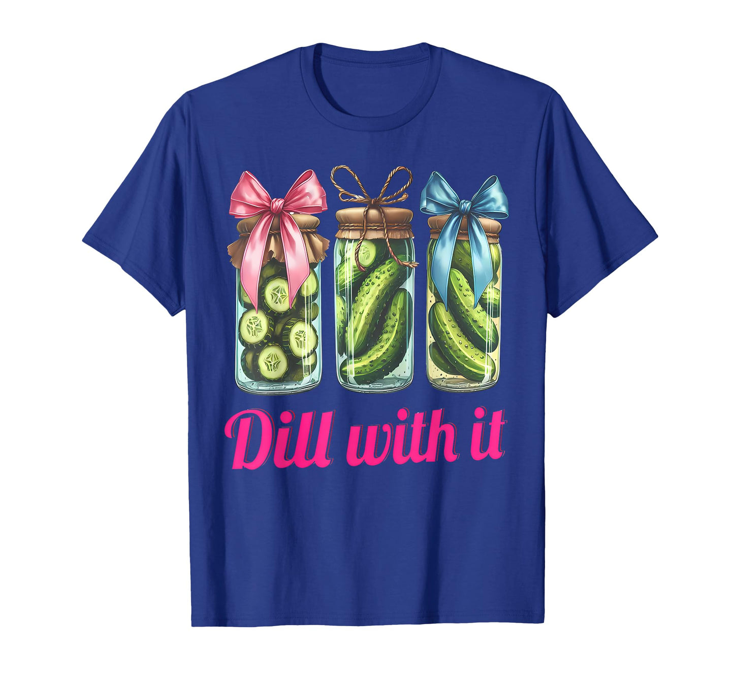 Canned Pickle Coquette Bows With Cute Pickle Jar Girl Women T-Shirt