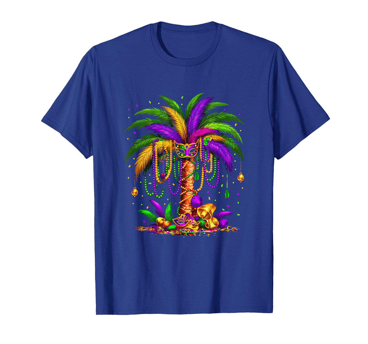 Mardi Gras Palm Tree Hawaiian Tropical Party Men Women Kids T-Shirt