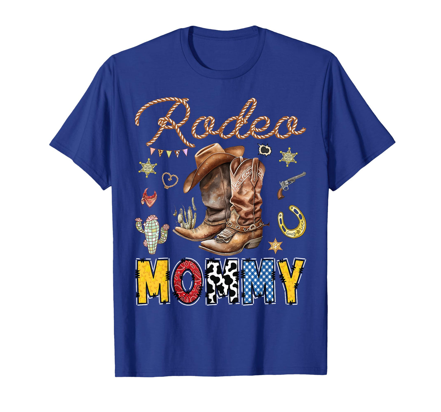 Rodeo Mommy Western Cowboy Birthday Matching Family T-Shirt