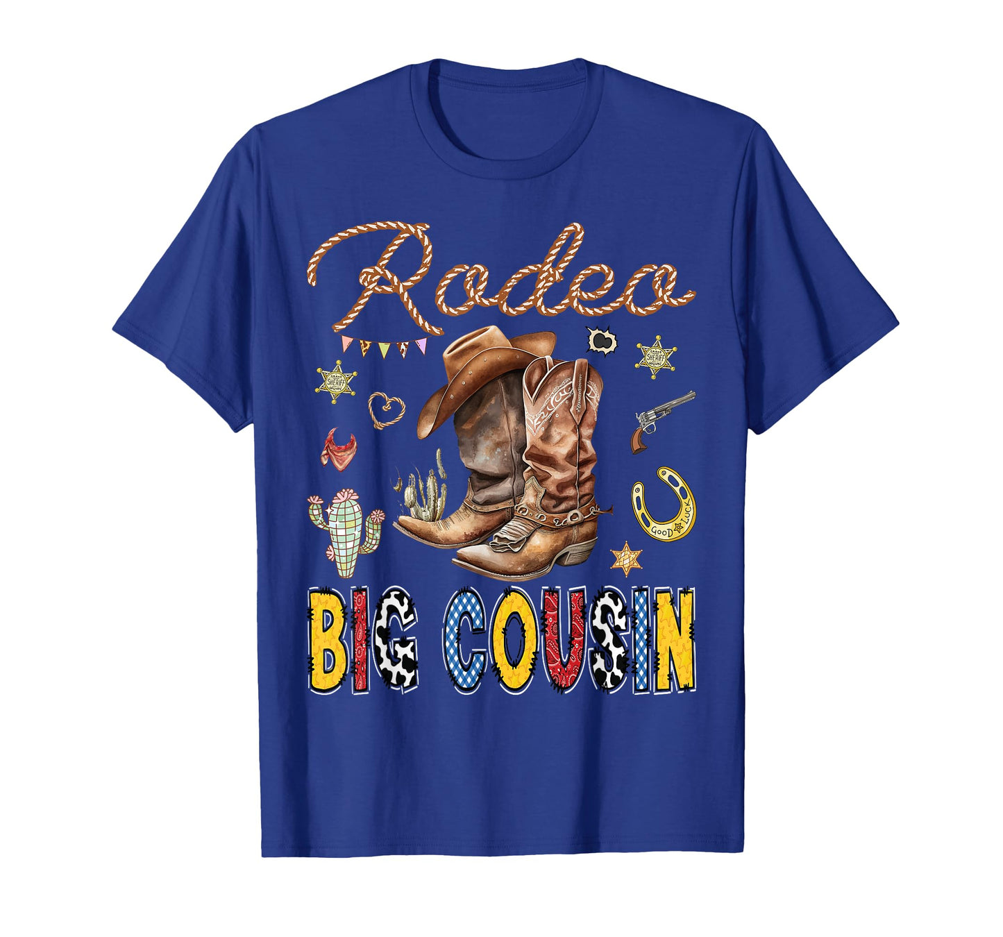 Rodeo Big Cousin Western Cowboy Birthday Matching Family T-Shirt