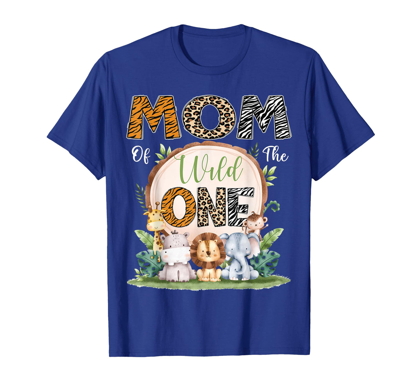 Mom Of The Wild One First Birthday Safari Woodland T-Shirt
