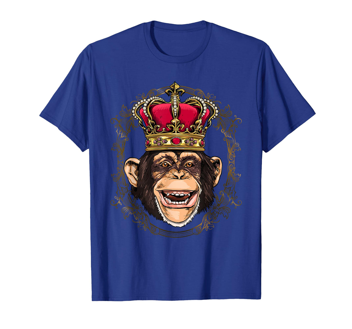 King Monkey Wearing Crown - Queen Monkey Animal T-Shirt