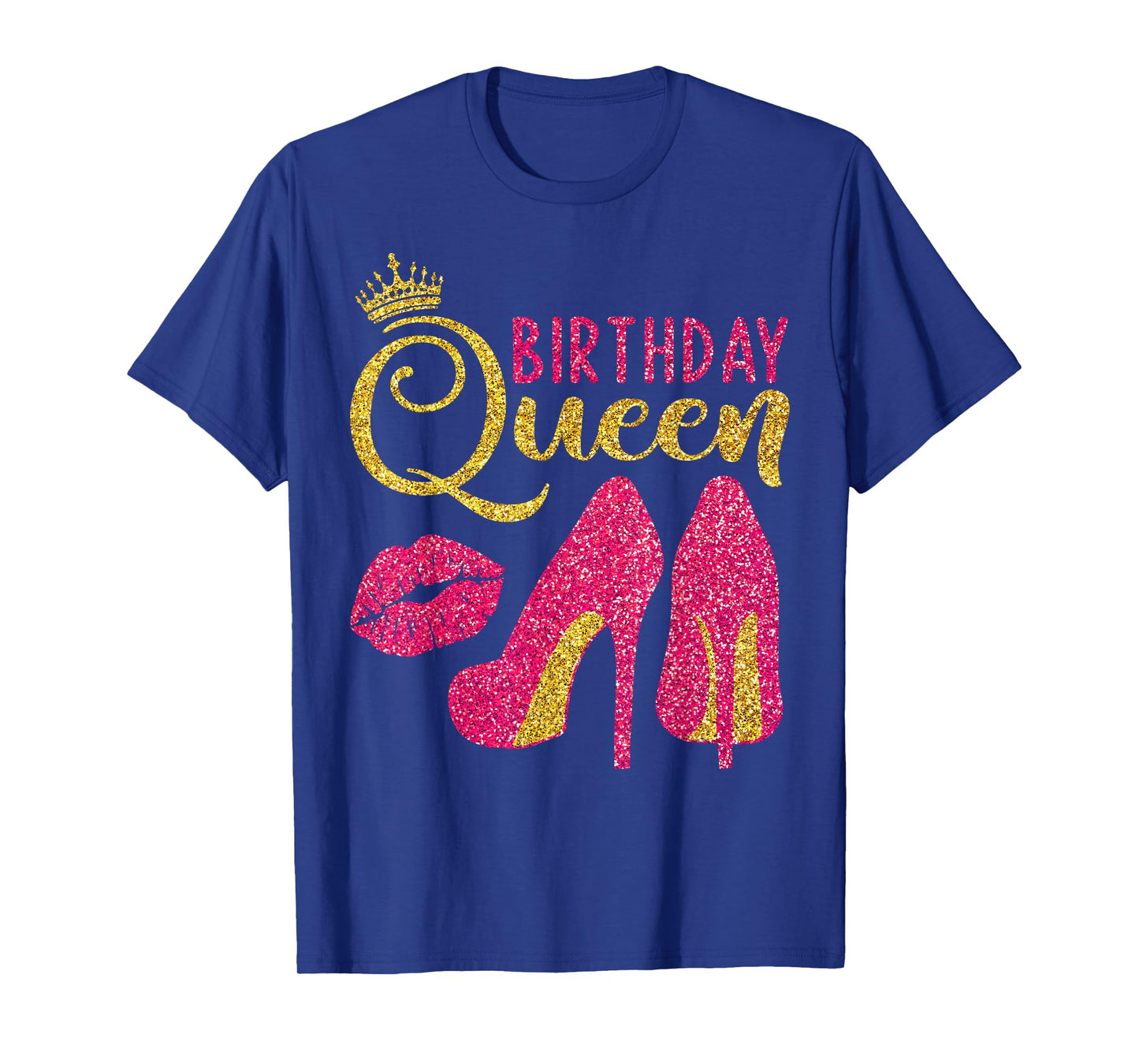 Birthday Queen Crew High Heels Women Girls Birthday Squad T-Shirt