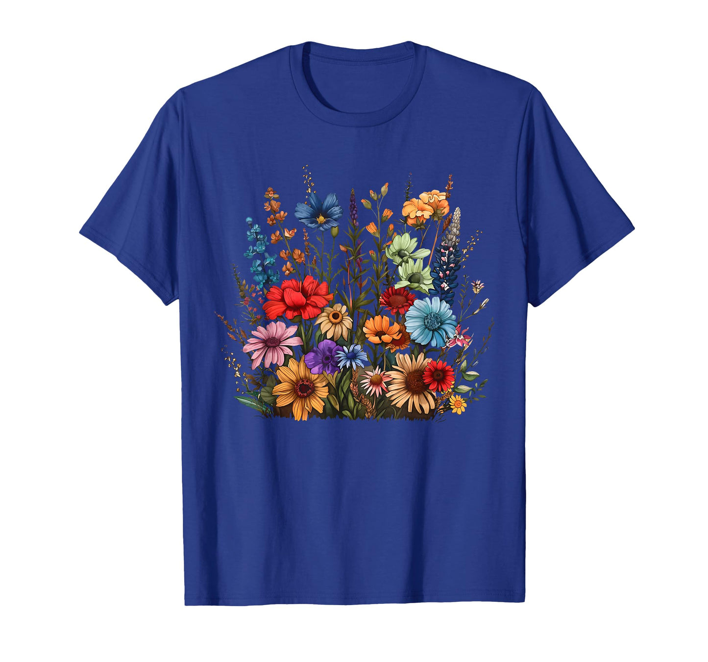 Vintage Wildflower Summer Botanical Gardening Plant Lover T-Shirt