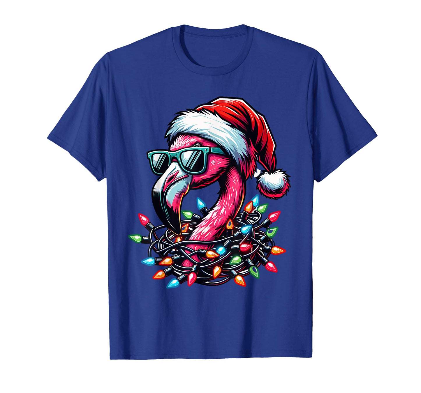 Funny Tropical Pink Flamingo Christmas in July Hawaii Summer T-Shirt
