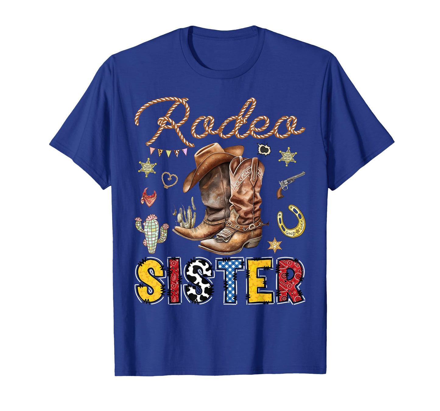 Rodeo Sister Western Cowboy Birthday Matching Family T-Shirt