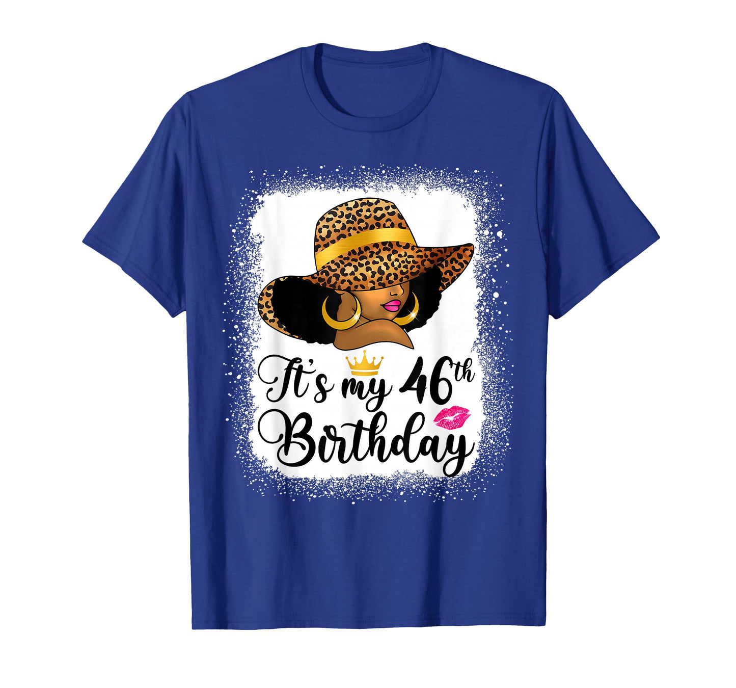 African American Woman It's My 46th Birthday Black Queen T-Shirt