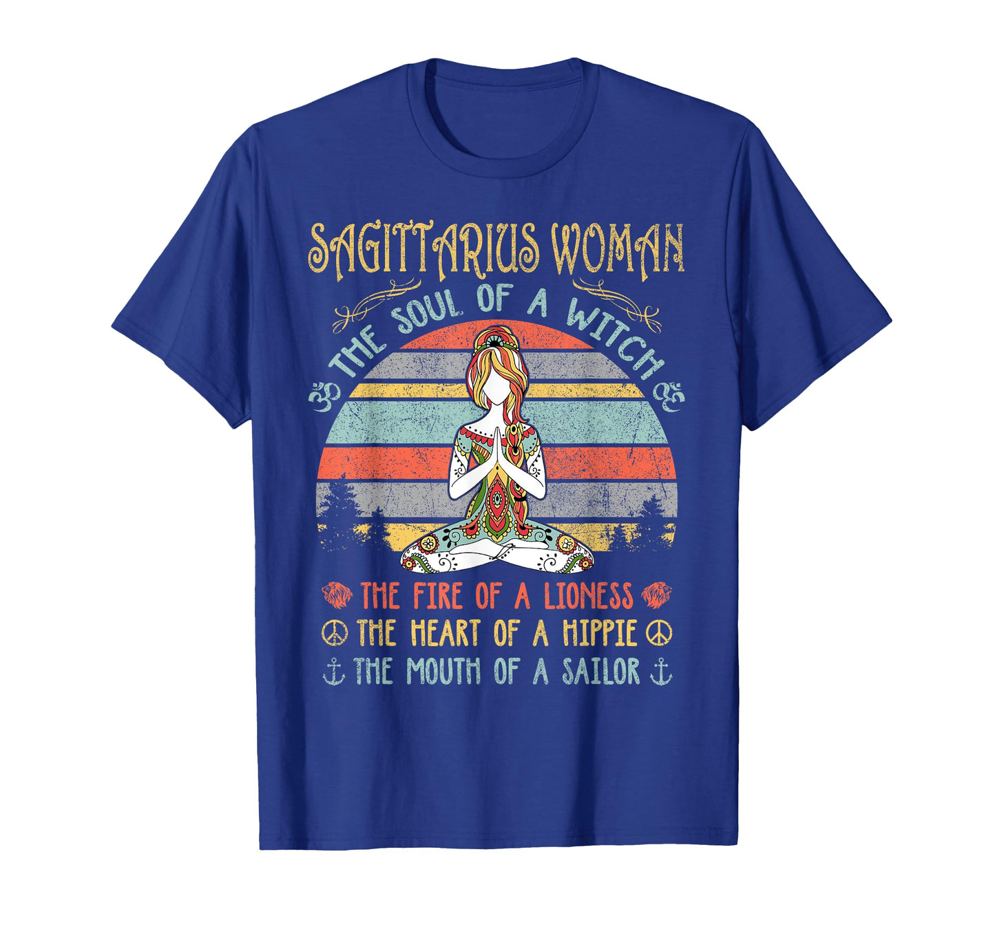 Sagittarius Woman The Soul Of A Witch Vintage Birthday T-Shirt