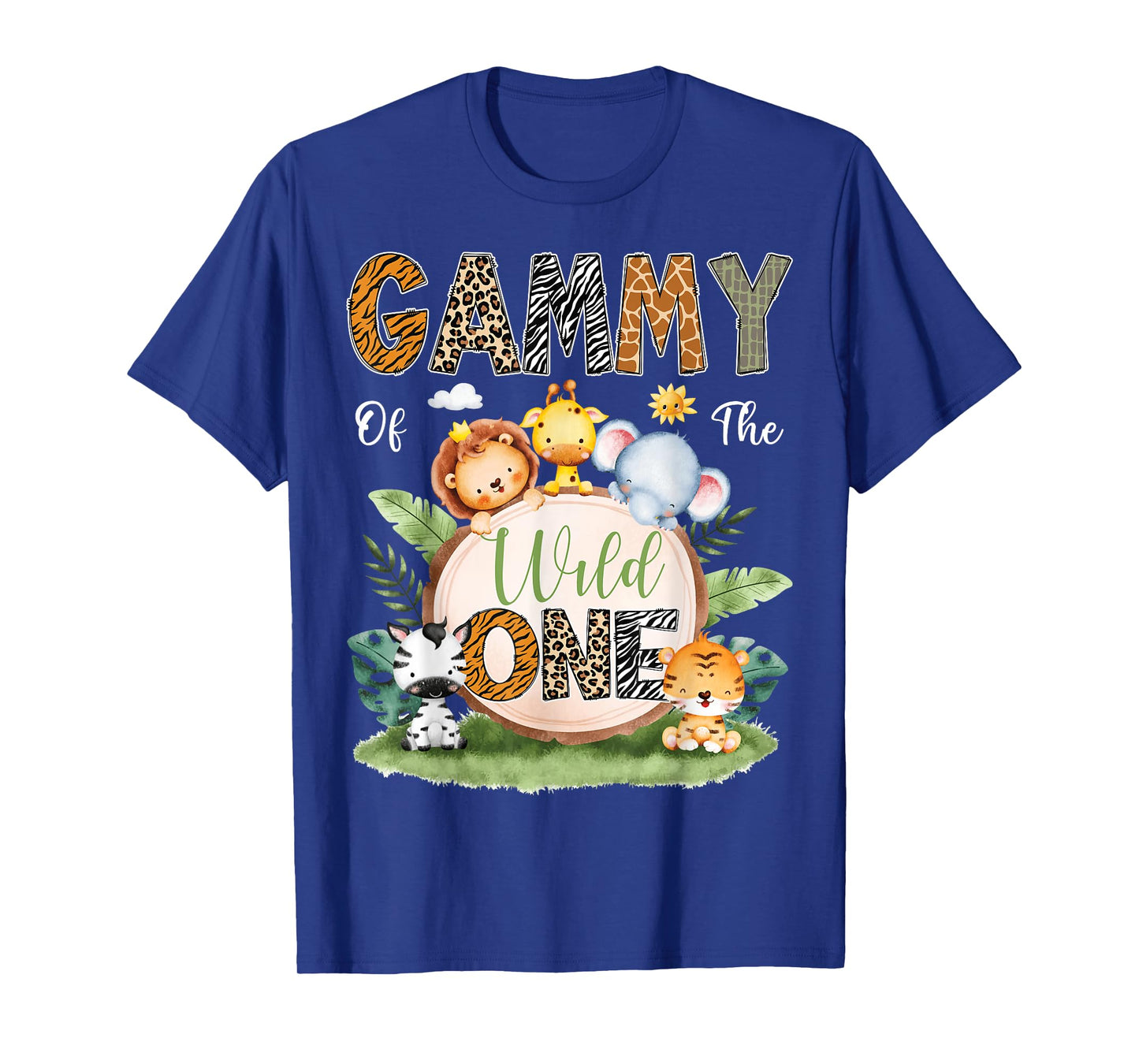 Gammy Of The Wild One 1St Birthday Kids Safari Jungle T-Shirt