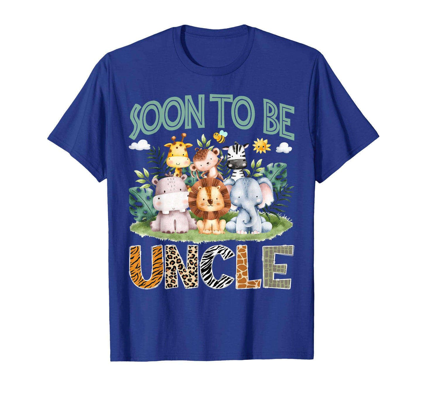 Soon To Be Uncle Animal Safari Jungle Gender Reveal T-Shirt