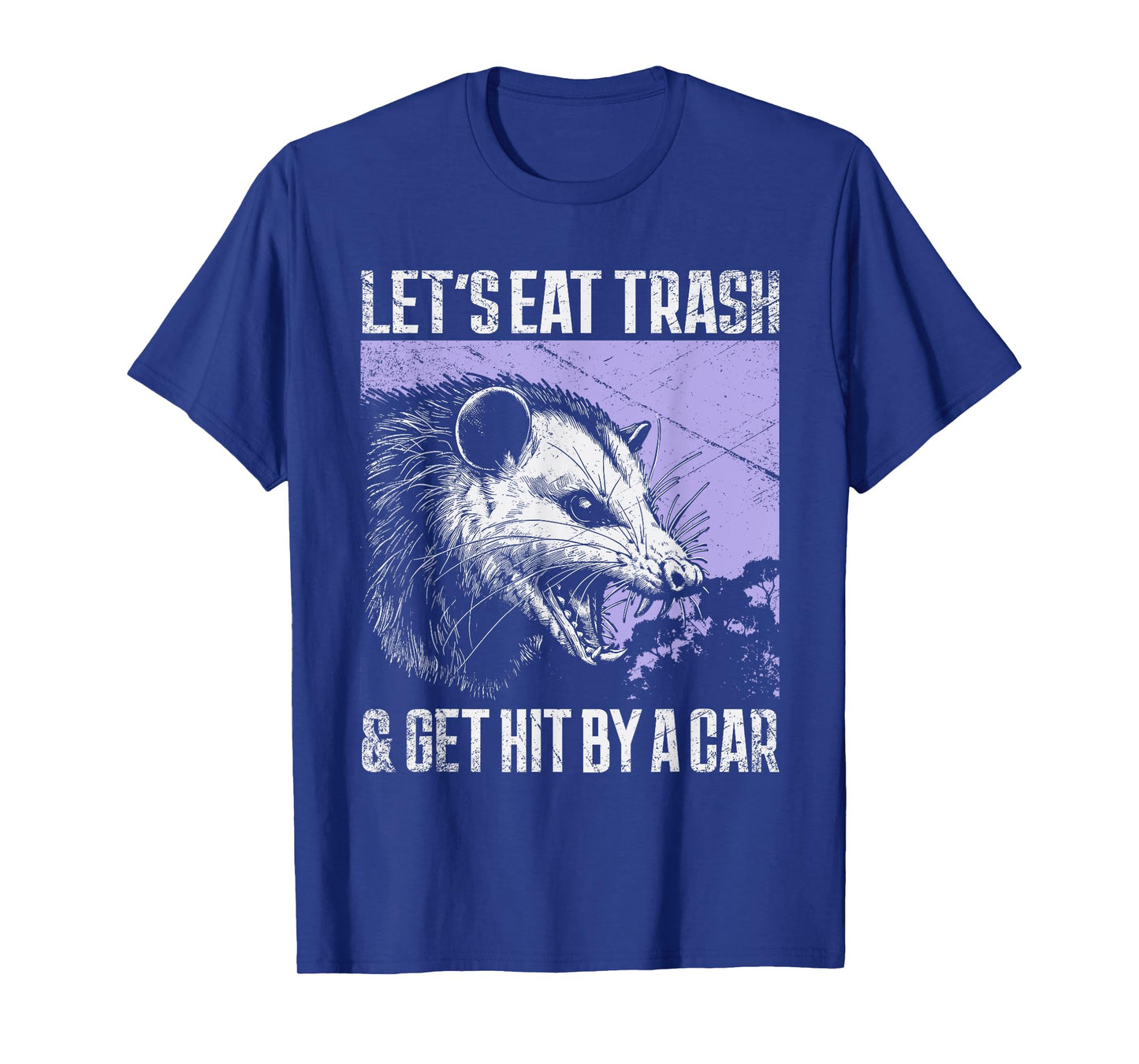 Let's Eat Trash & Get Hit By a Car Possum Street Cat Funny T-Shirt