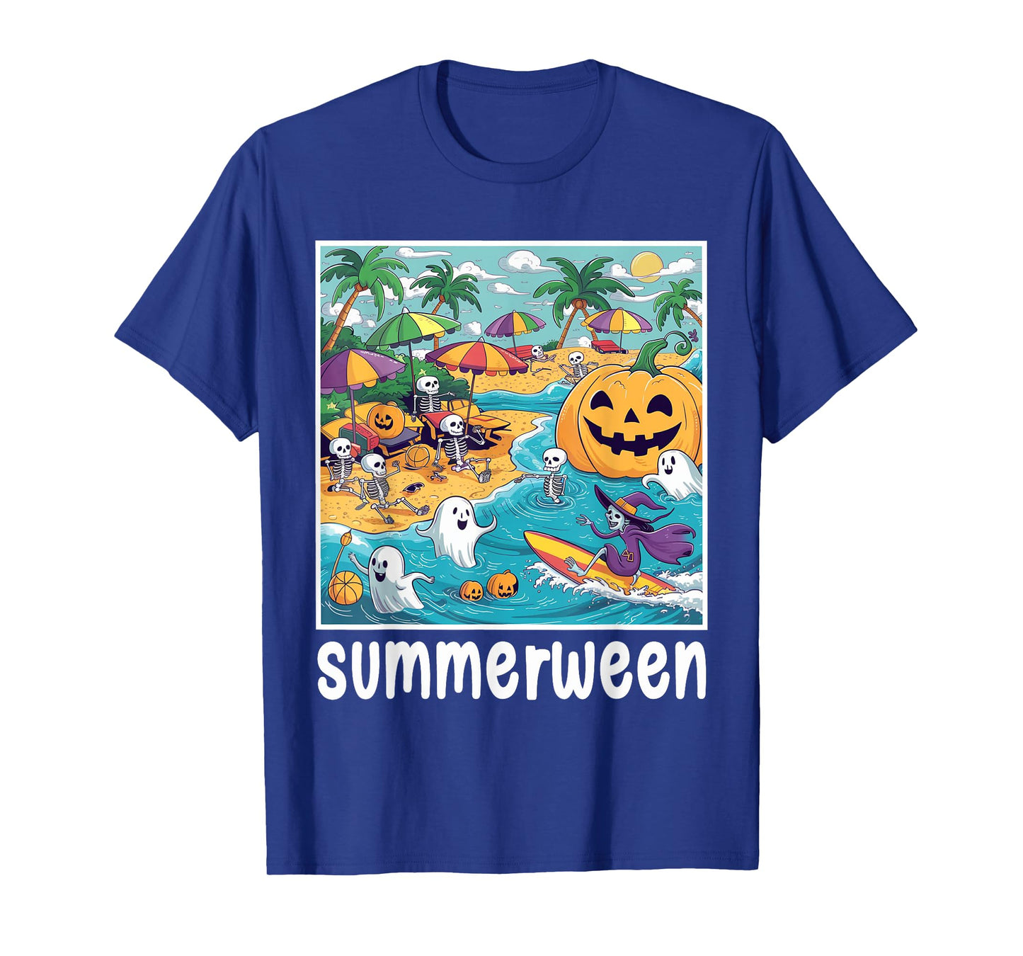 Halloween Summer Celebrate Summerween Vibes Men Women Girls Kids T-Shirt