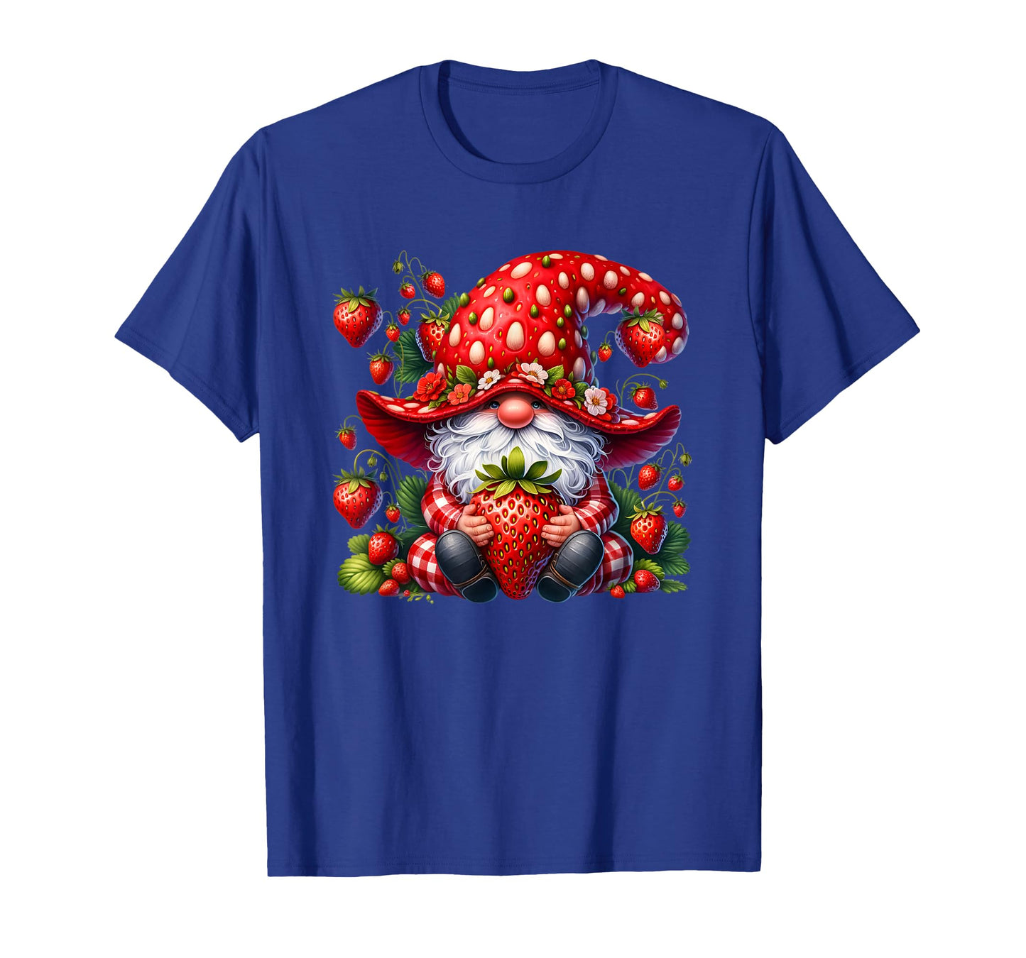 Cute Summer Gnome Dad Graphic For Women And Men Strawberry T-Shirt