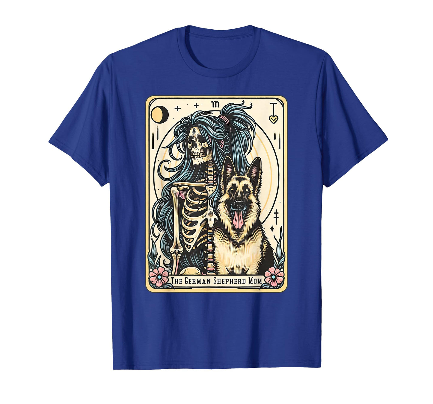 Retro German Shepherd Mom Tarot Card Witchy Vibes Dog Mom T-Shirt