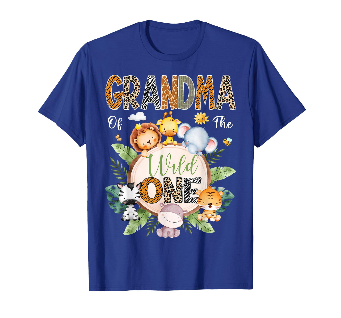 Grandma Of The Wild One 1St Birthday Safari Jungle Animal T-Shirt