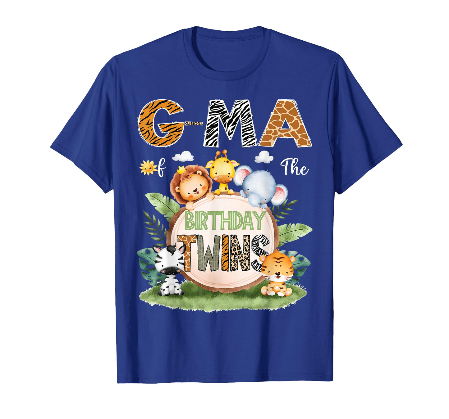G-Ma Of The Birthday Twins Safari Jungle Animal Lover T-Shirt