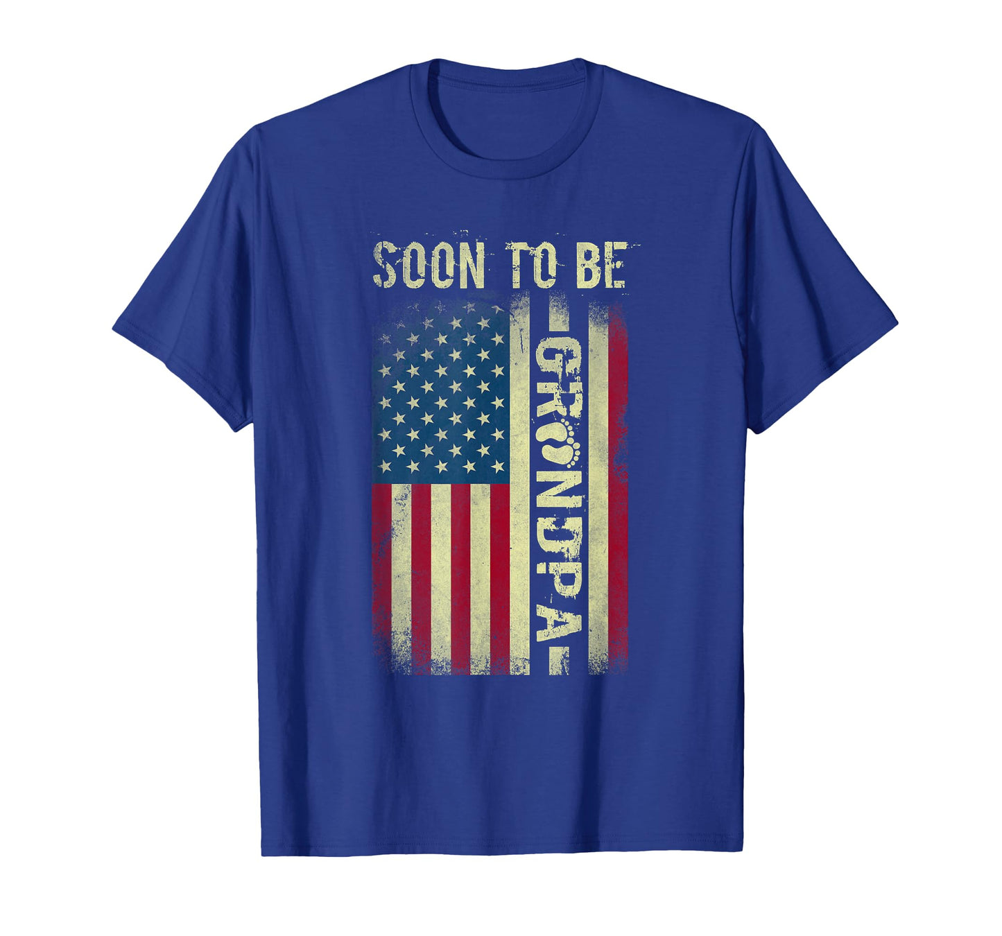 Soon To Be Grandpa American Flag Grandfather Reveal US Flag T-Shirt