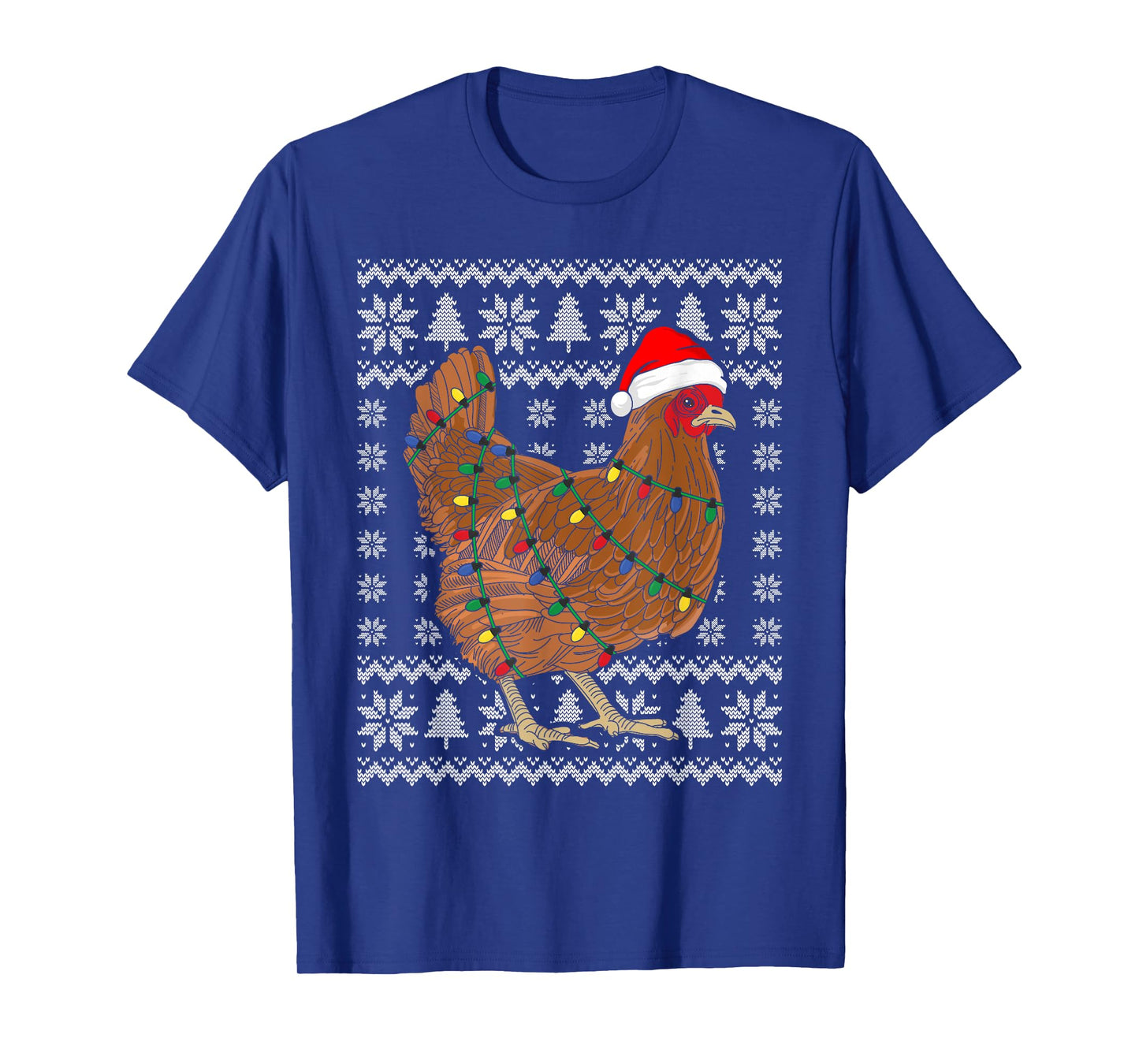 Ugly Christmas Sweater Funny Chicken Christmas T-Shirt
