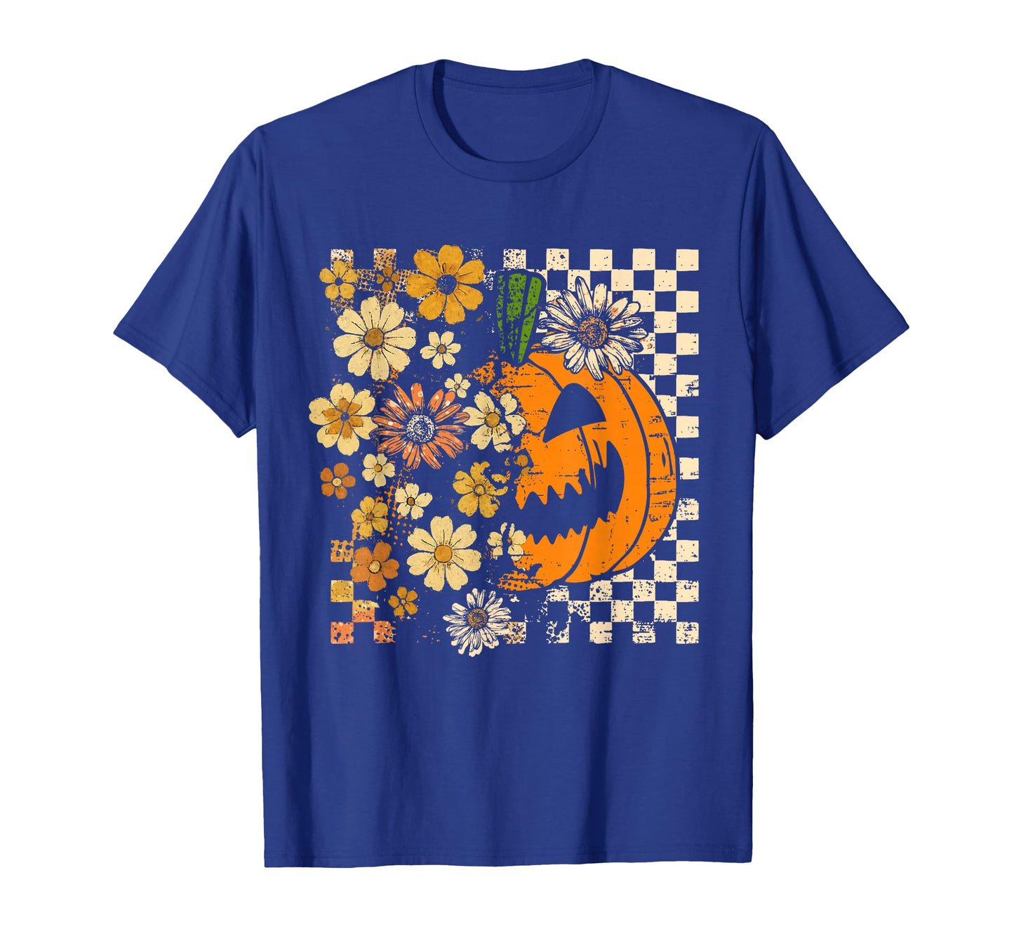 Vintage Pumpkin Flower Halloween Fall Thankgiving Costume T-Shirt