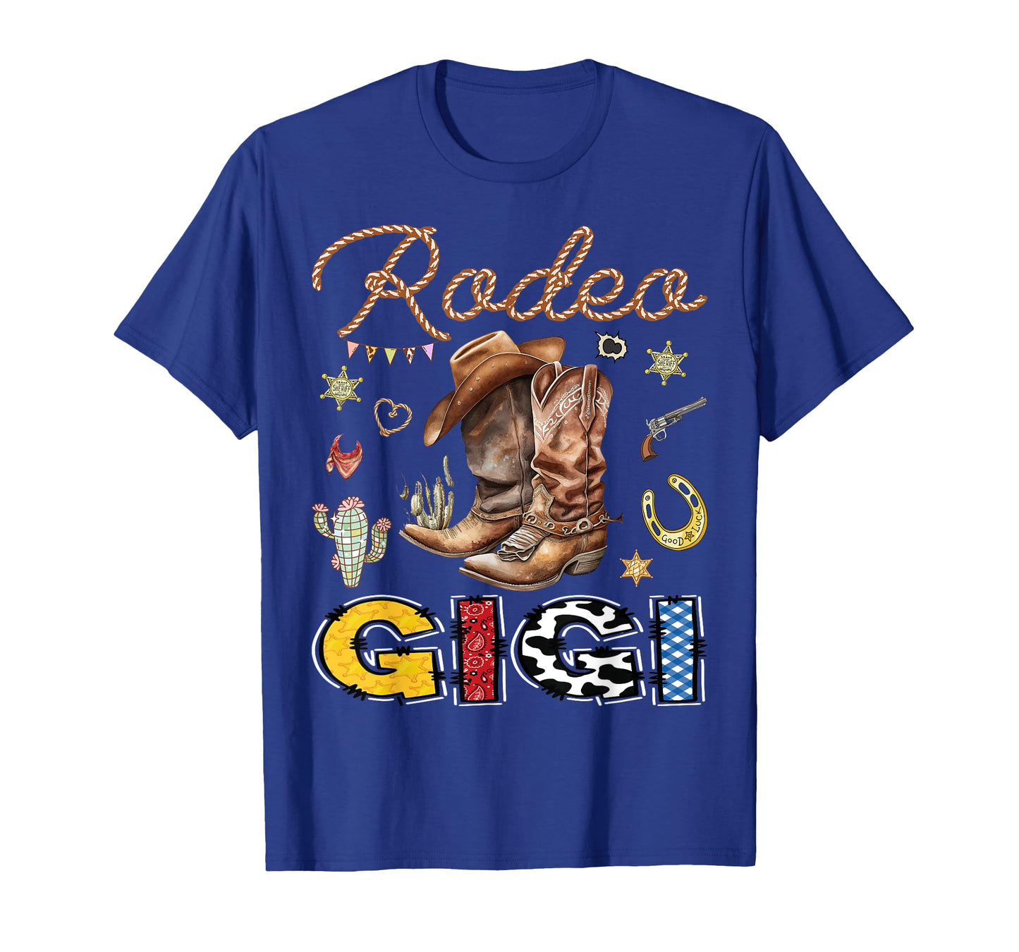 Rodeo Gigi Western Cowboy Birthday Matching Family T-Shirt