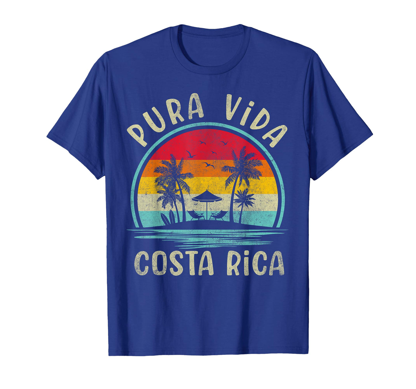 Pura Vida Beach Costa Rica Palm Tree Family Summer Vacation T-Shirt
