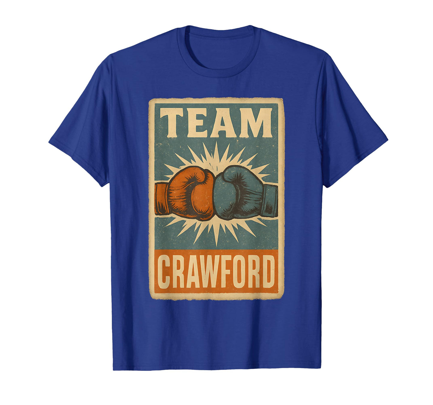 Crawford Last Name Retro Family Name Crawford Boxing T-Shirt