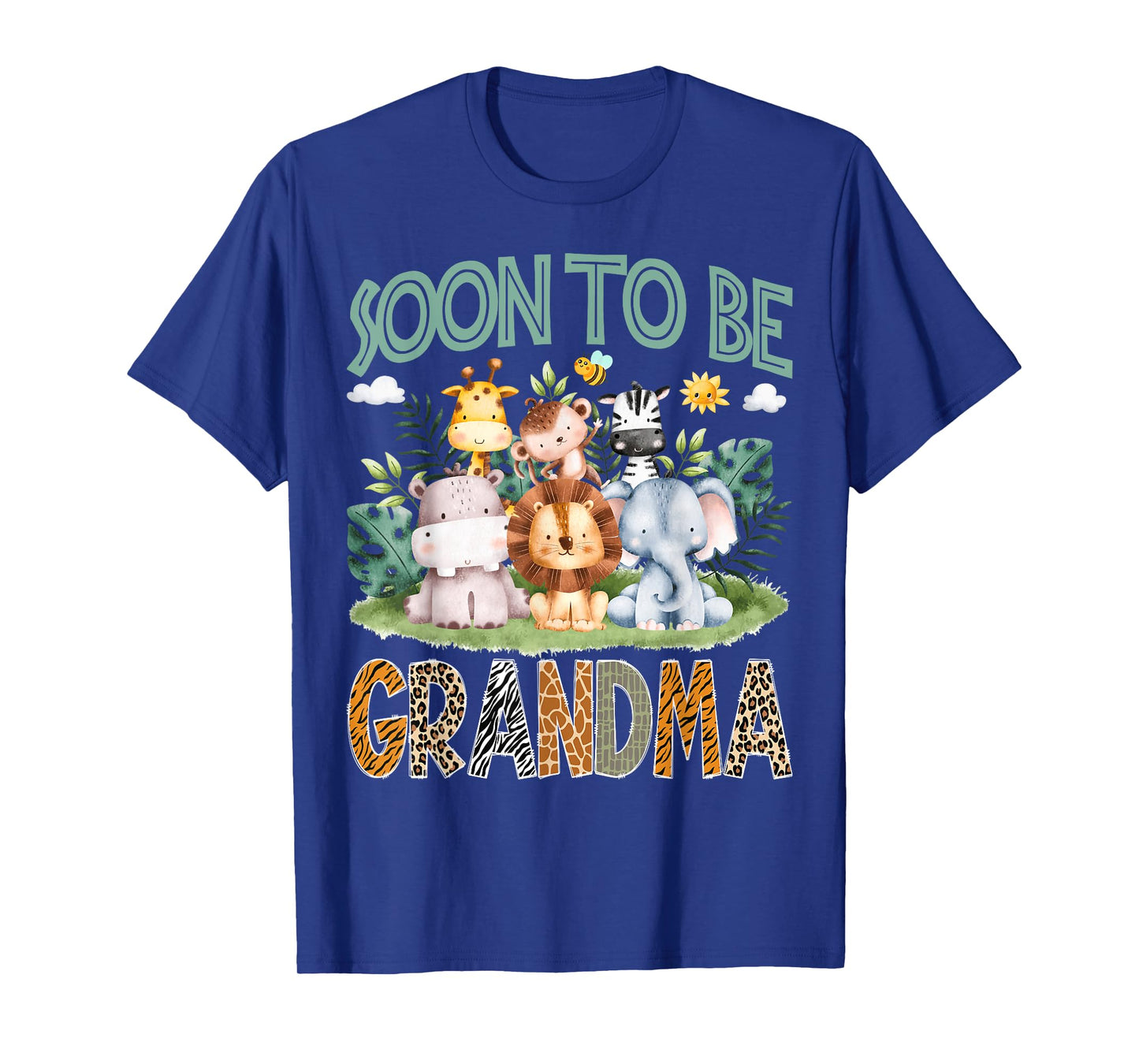Soon To Be Grandma Animal Safari Jungle Gender Reveal T-Shirt