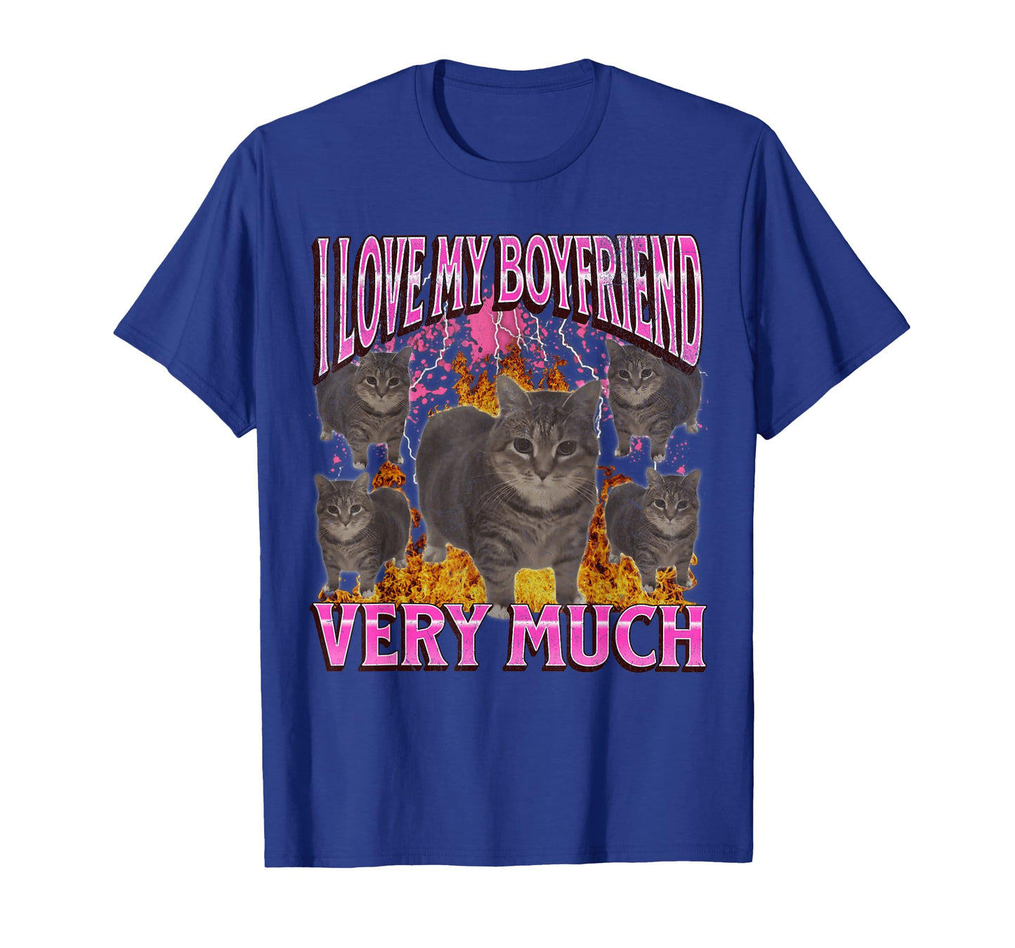 My Boyfriend Funny Oia Oia Cat Meme Bootleg Graphic T-Shirt