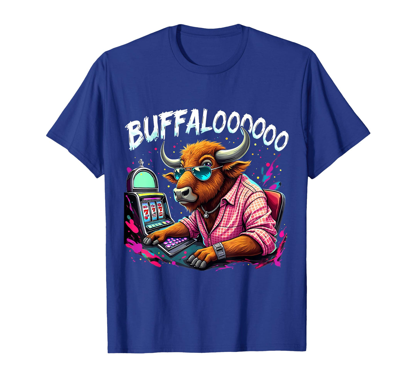 Buffalo Slot Machine Funny Casino Art Casino Lovers Costume T-Shirt