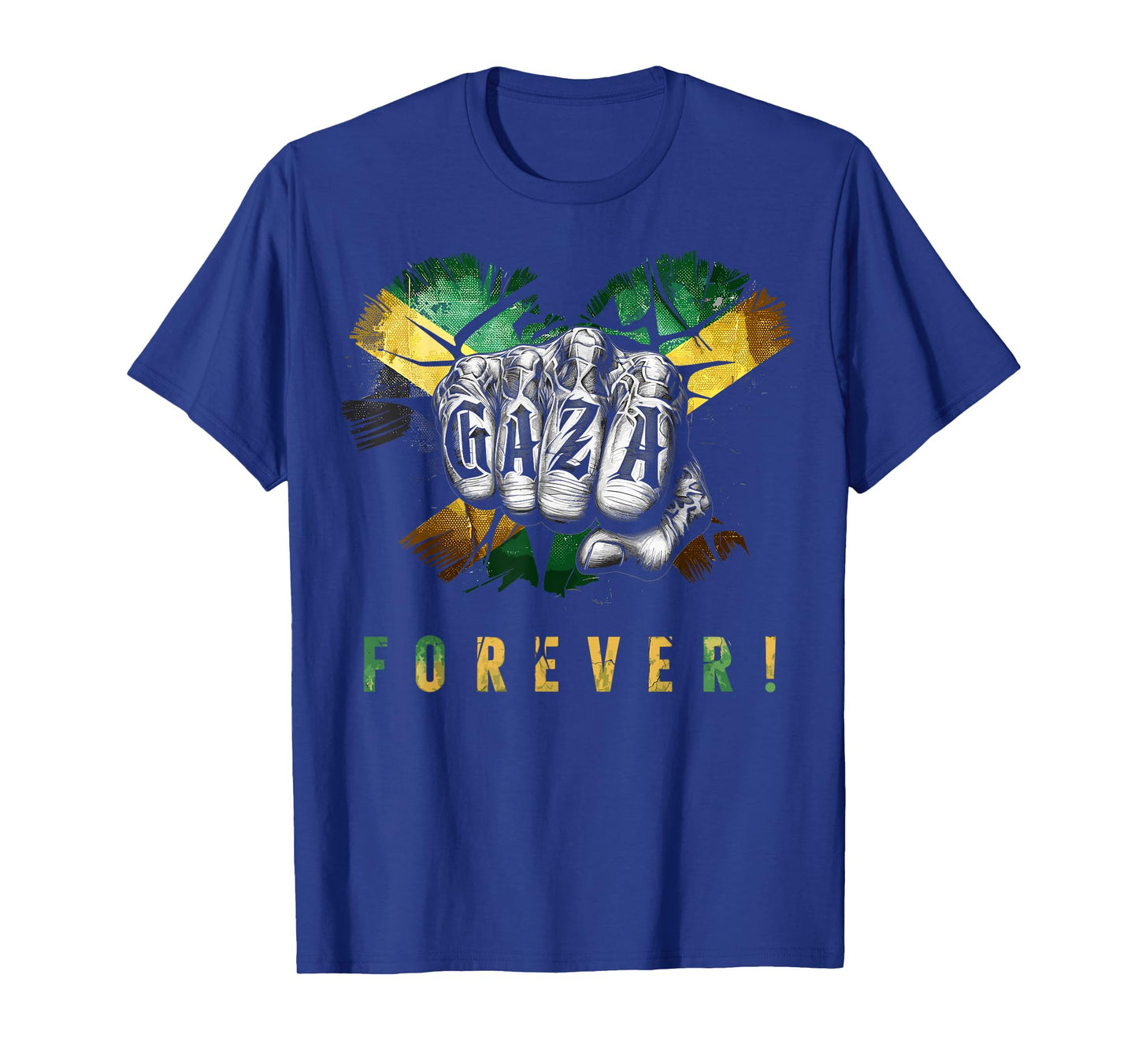 Gaza Forever Jamaican Flag Dancehall Vybz Fans Men, Women's T-Shirt