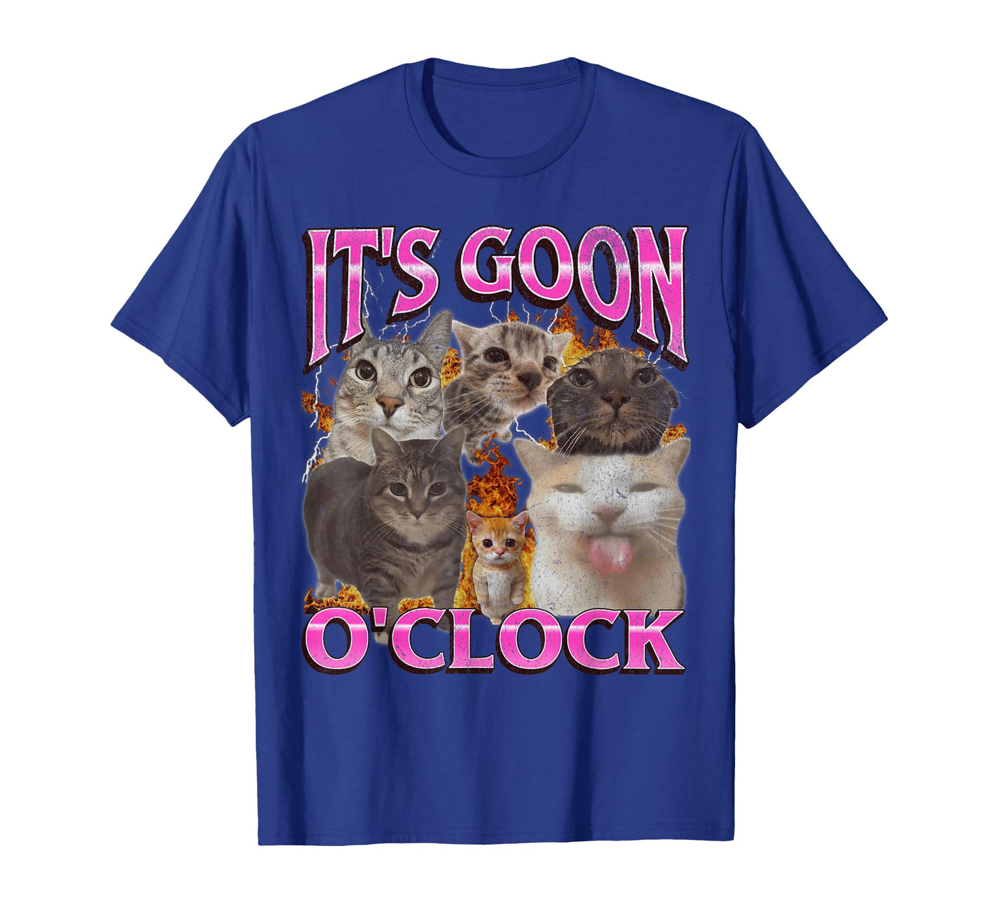 Gooning O'clock Funny Cat Meme Bootleg Graphic T-Shirt for Men Women