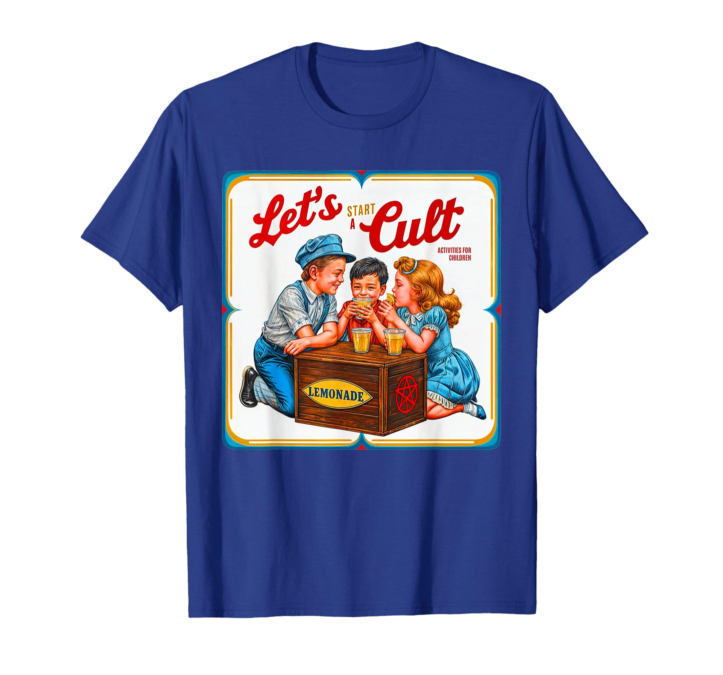 Let's Start A Cult Ironic Funny Vintage Horror T-Shirt
