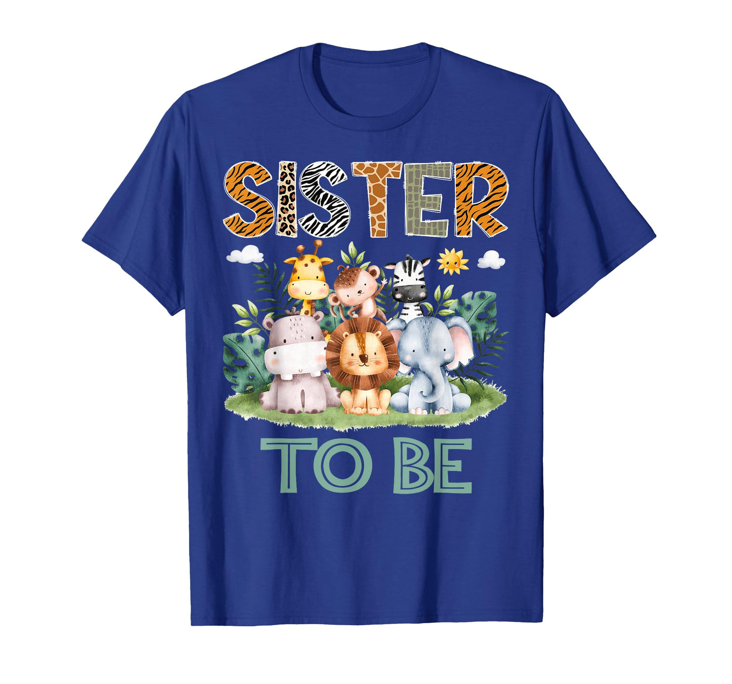 Soon To Be Sister Safari Jungle Animal Gender Reveal T-Shirt