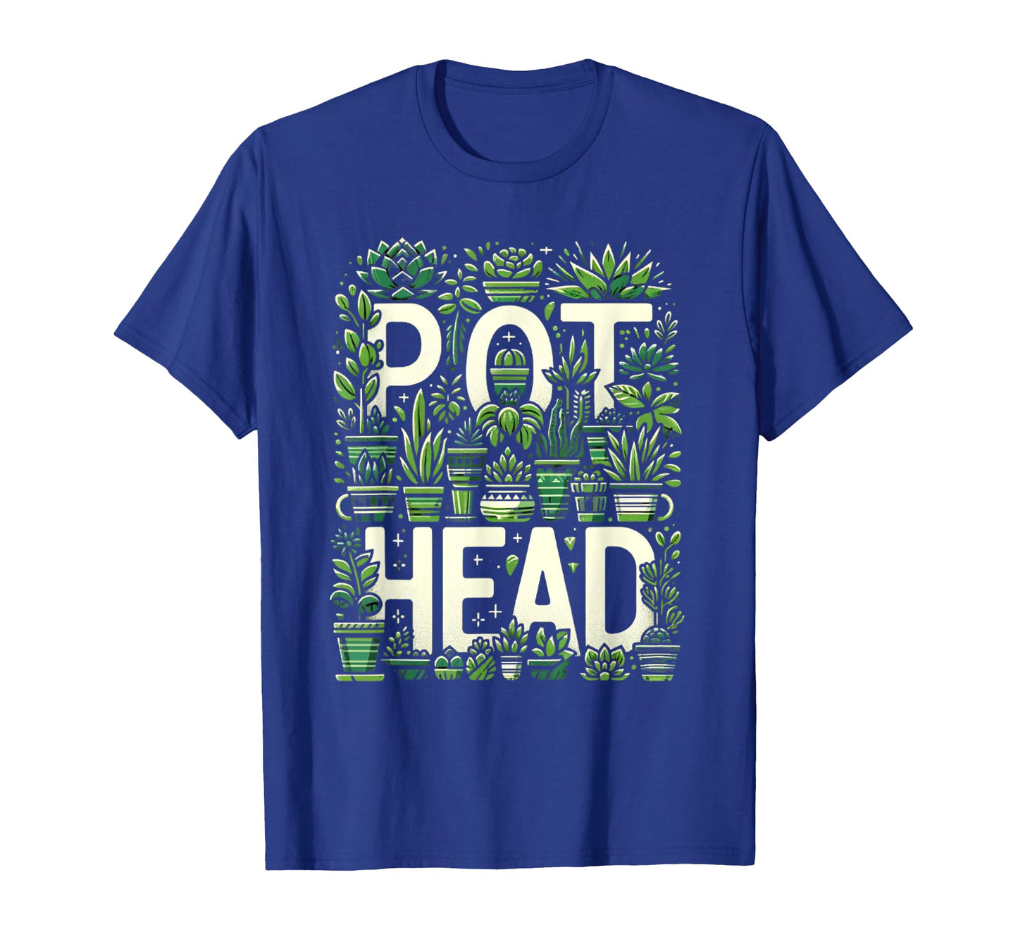 Funny Pot Plants Head Cute Funny Succulent Garden Gardening T-Shirt