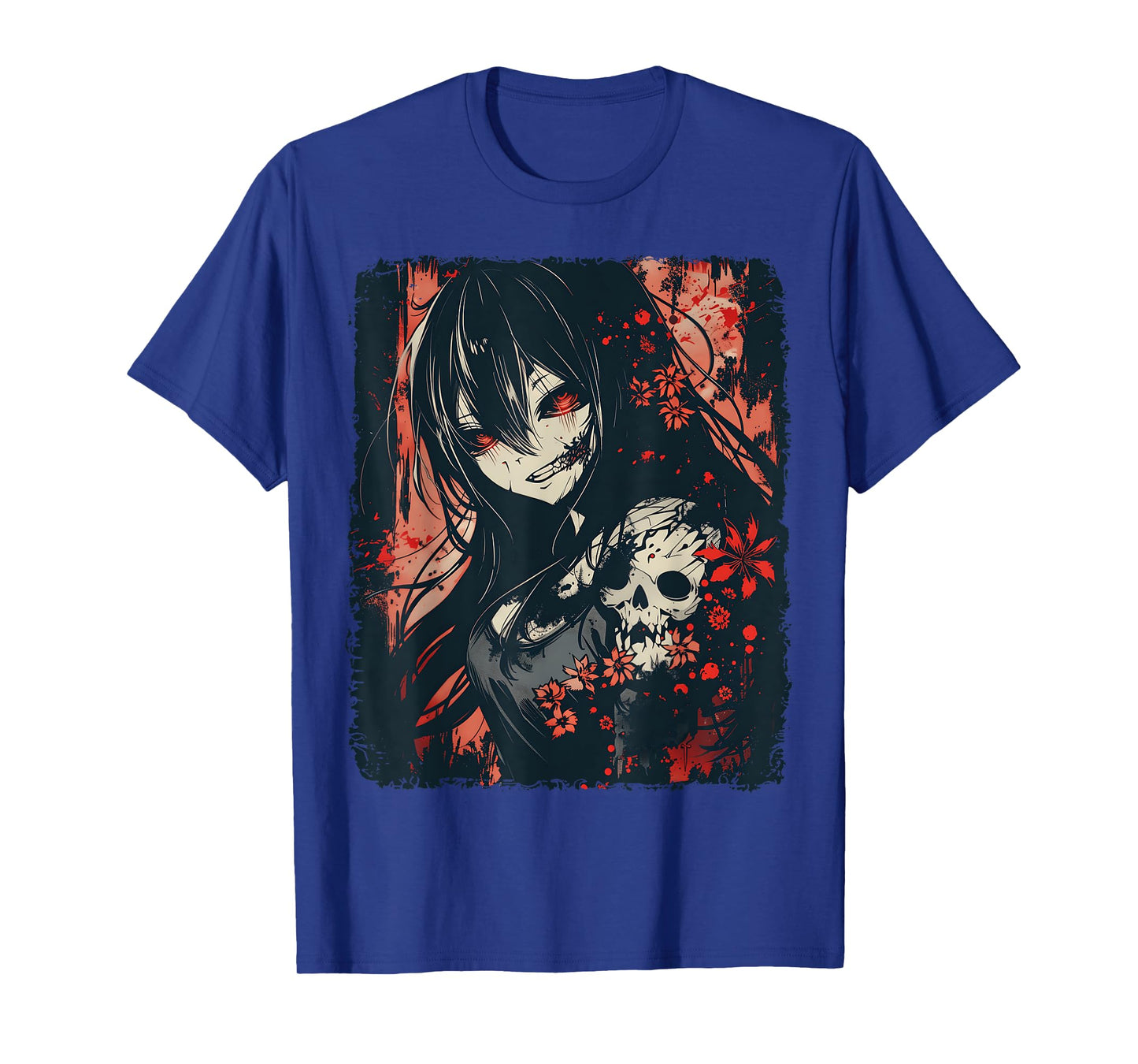 Anime Horror Girl Aesthetic Japanese Creepy Kawaii Goth T-Shirt