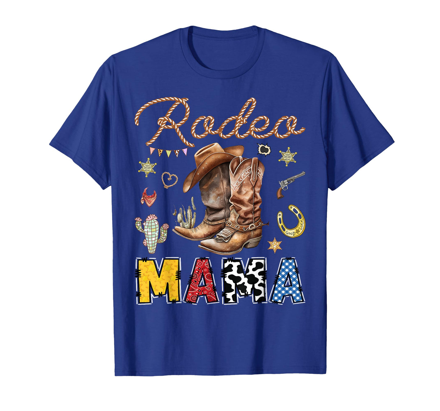 Rodeo Mama Western Cowboy Birthday Matching Family T-Shirt