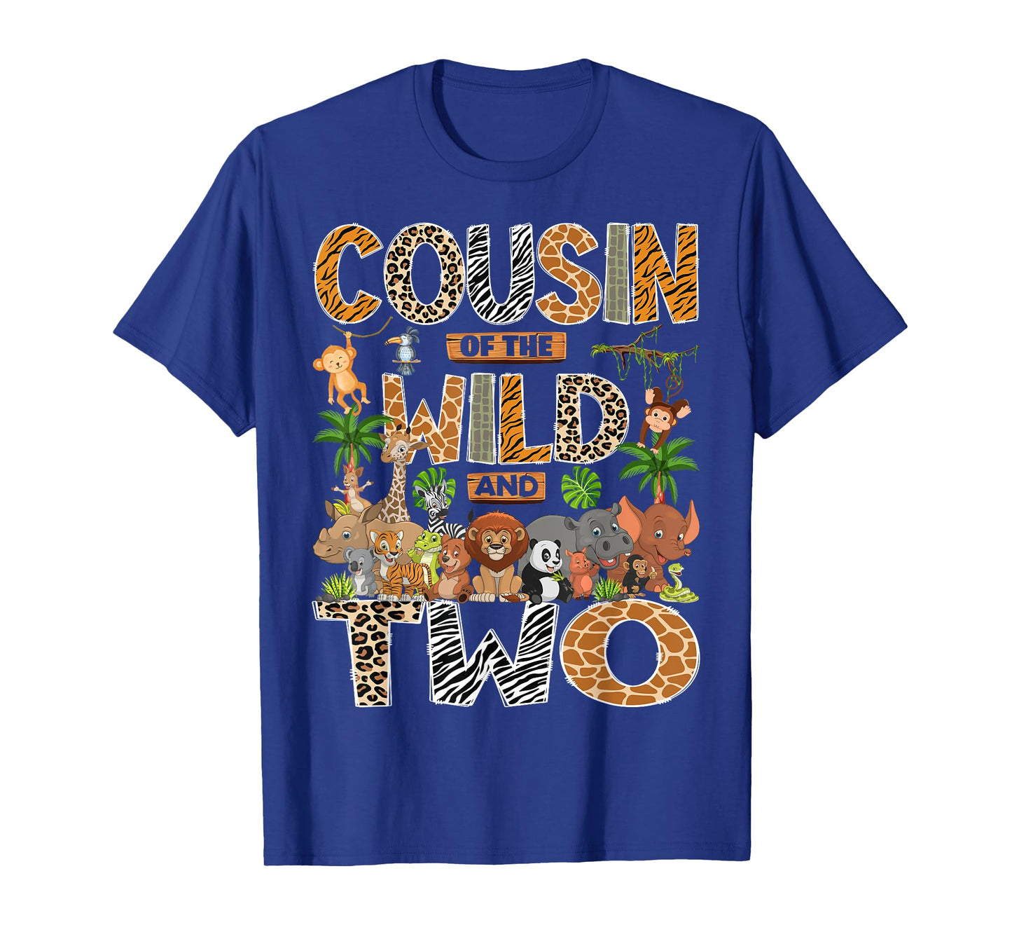 Cousin Of The Wild & Two 2Nd Birthday Boy Safari Jungle T-Shirt