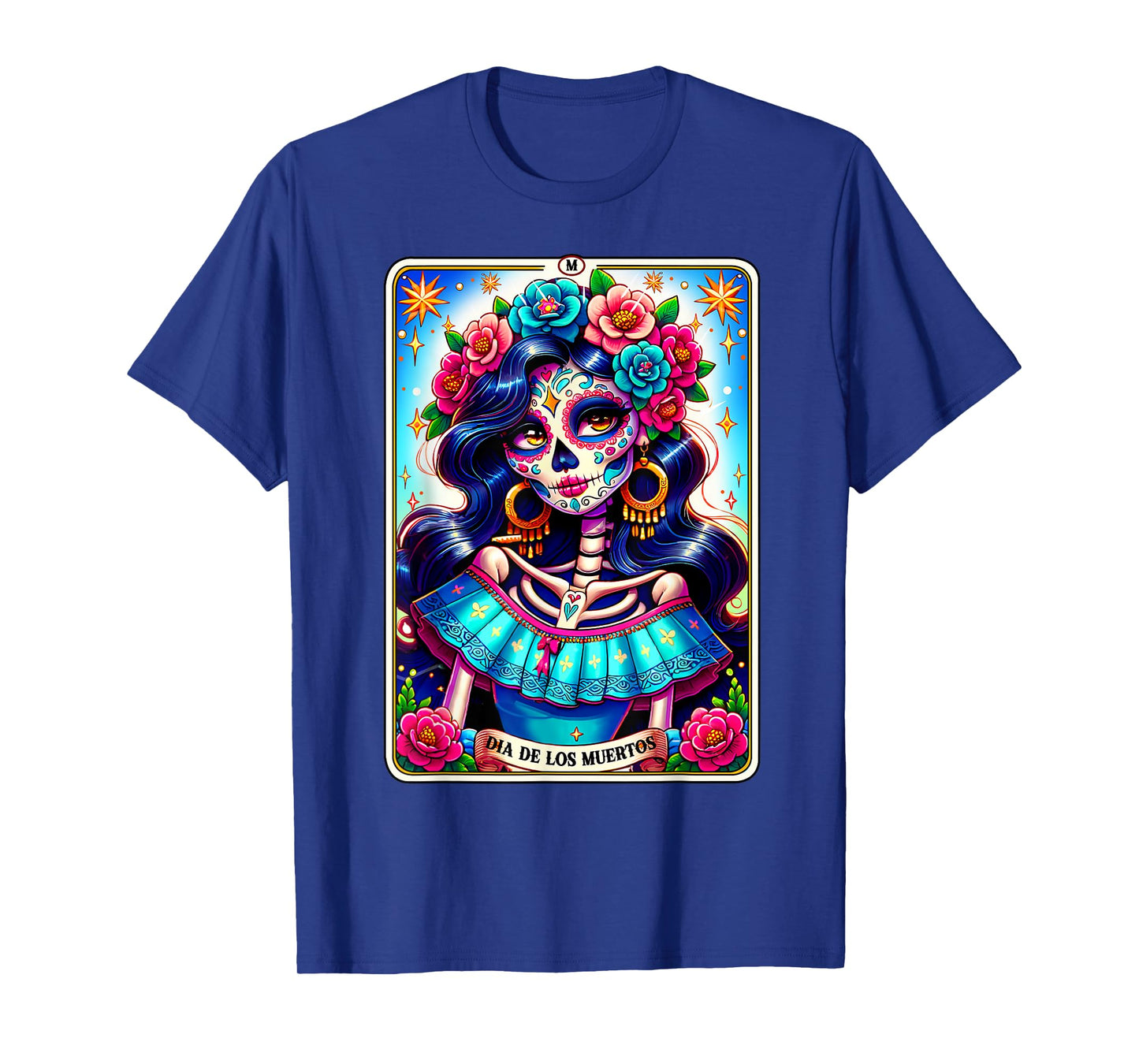 Tarot Card Dia De Los Muertos Woman Catrina Day Of The Dead T-Shirt