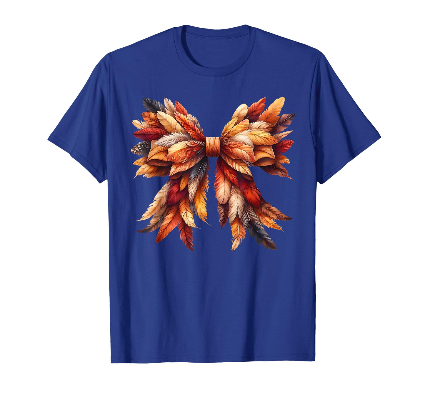 Coquette Bow Autumn Fall Y'all Leaves Thanksgiving Men Women T-Shirt