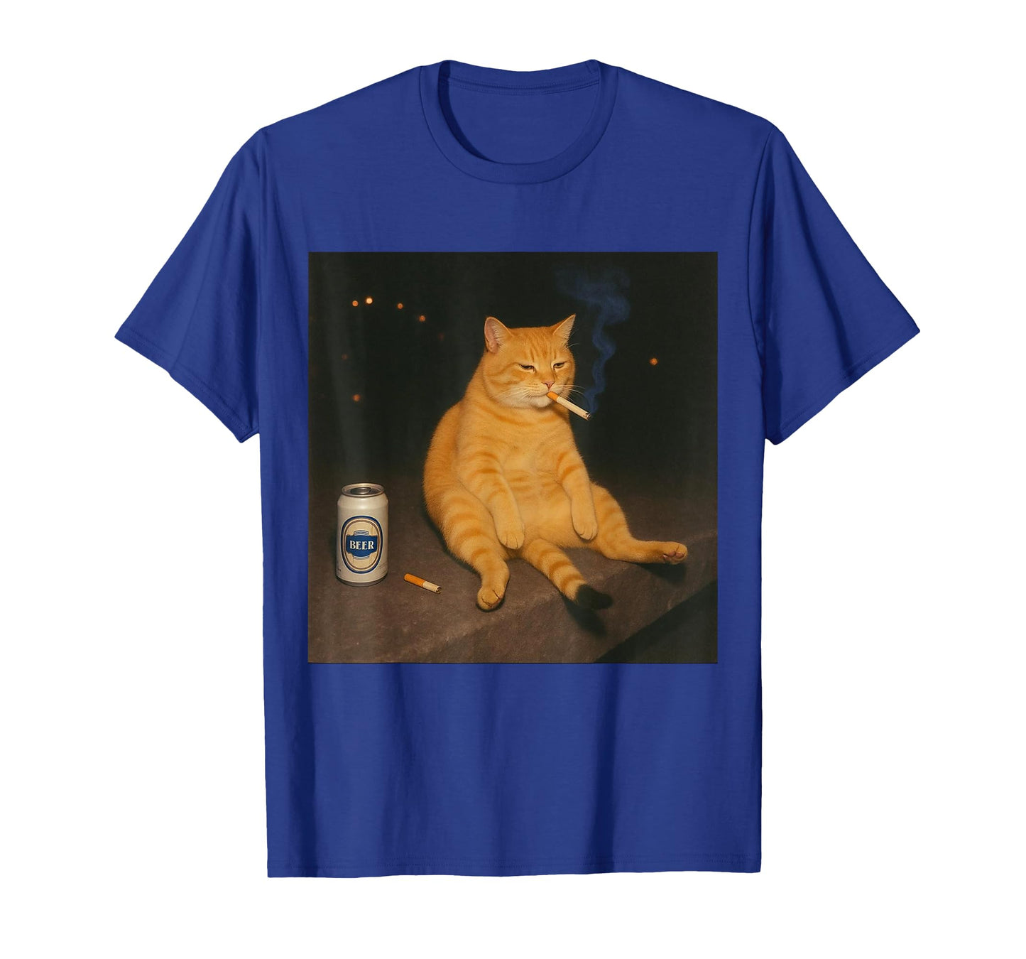 Cigarette Kitten Funny Smoking Cat Meme Stupid Brainrot T-Shirt