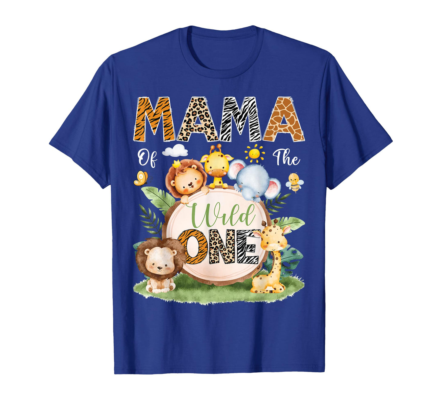 Mama Of The Wild One 1St Birthday Boy Safari Jungle T-Shirt