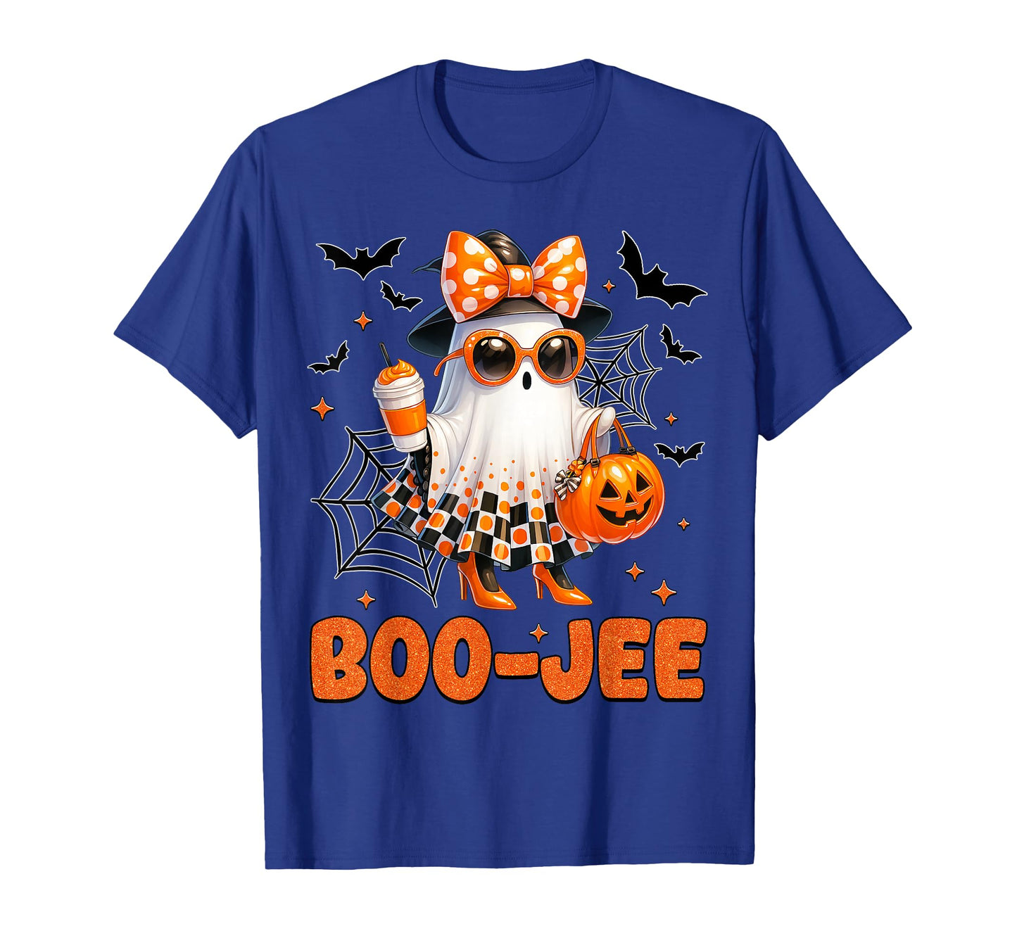 Cute Coquette Boo JEE Ghost Halloween Costumes Womens Girls T-Shirt