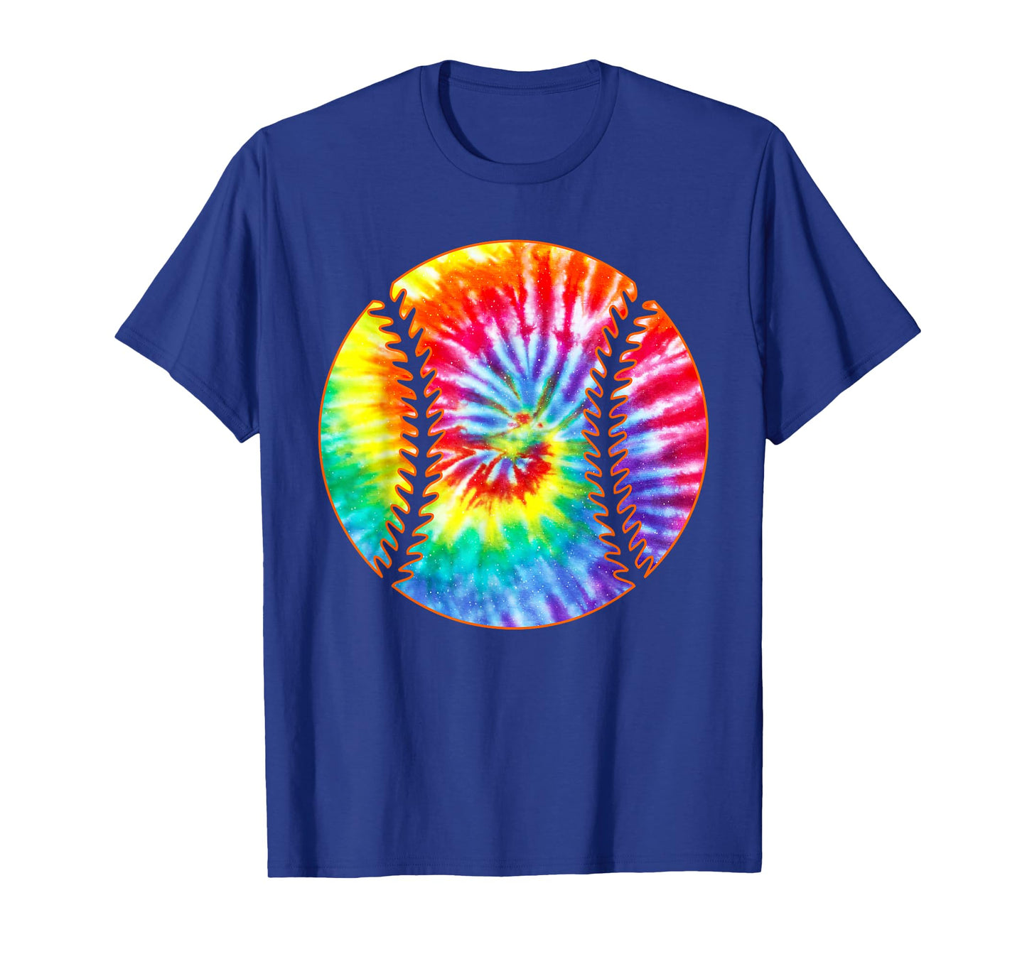 Tie Dye Colorful Baseball Lover Player Cute Tie Dye Baseball T-Shirt