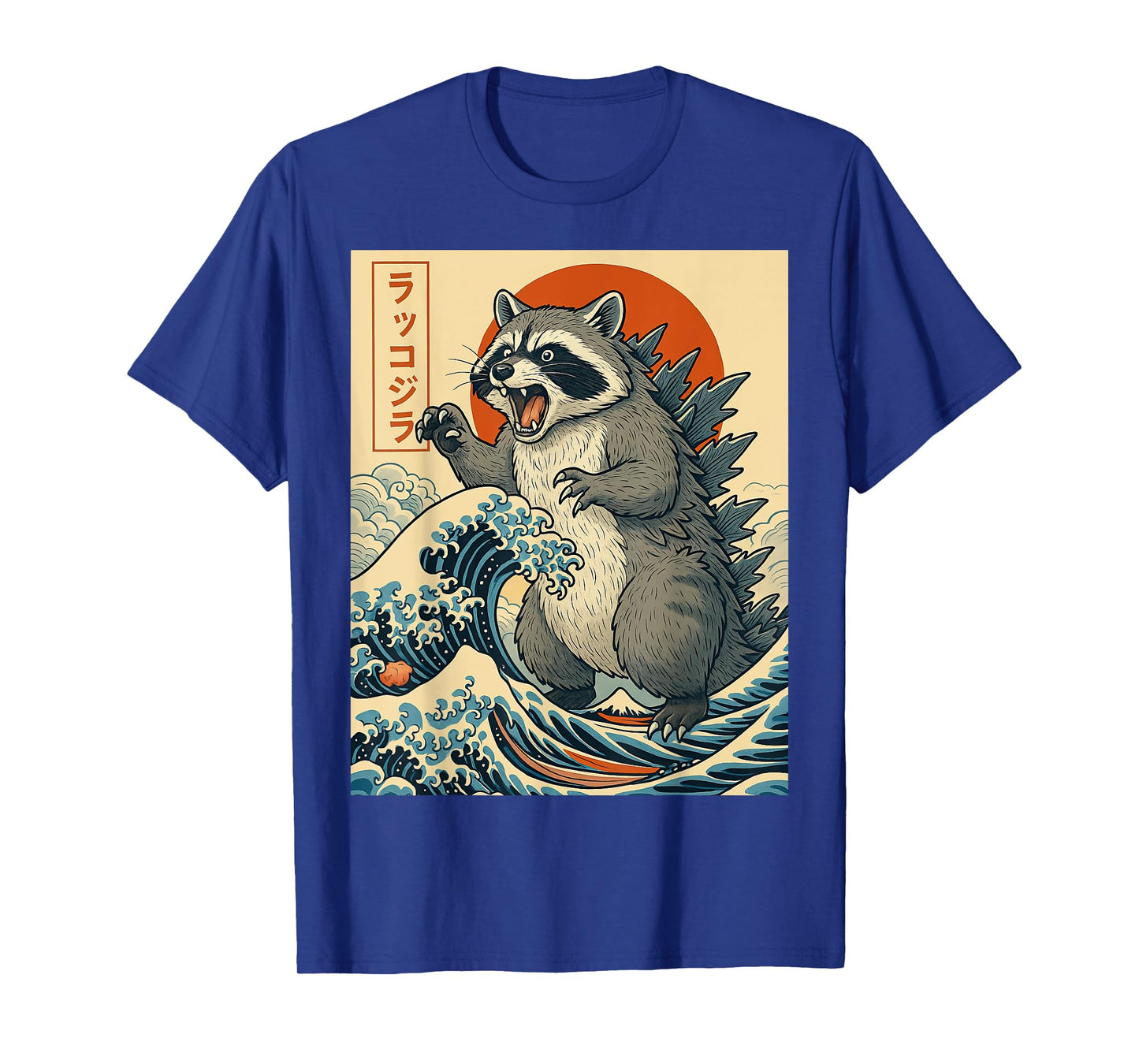Funny Raccoonzilla Raccoon Japanese Art Gifts For Men Women T-Shirt