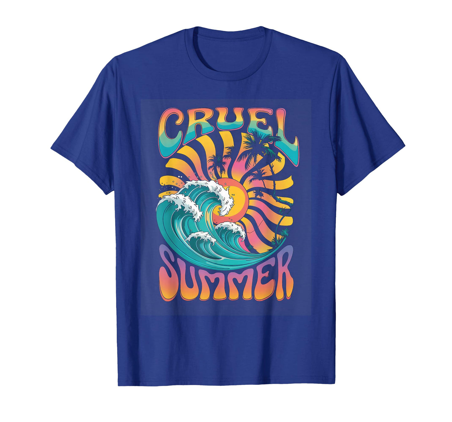 Cruel Summer Retro Wave Palm Tree Holiday Vacation Women Men T-Shirt